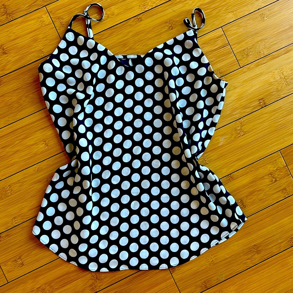 J crew Spaghetti Polka Top